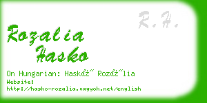 rozalia hasko business card